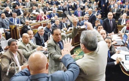 البرلمان المصري يقرر طرد عكاشة بالاجماع
