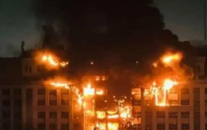 أسفر عن إصابة (25) شخصاً.. مصر: اندلاع حريق هائل في مديرية أمن ‎الإسماعيلية