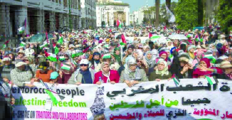 احتجاجات بـ36 مدينة مغربية رفضا للتطبيع